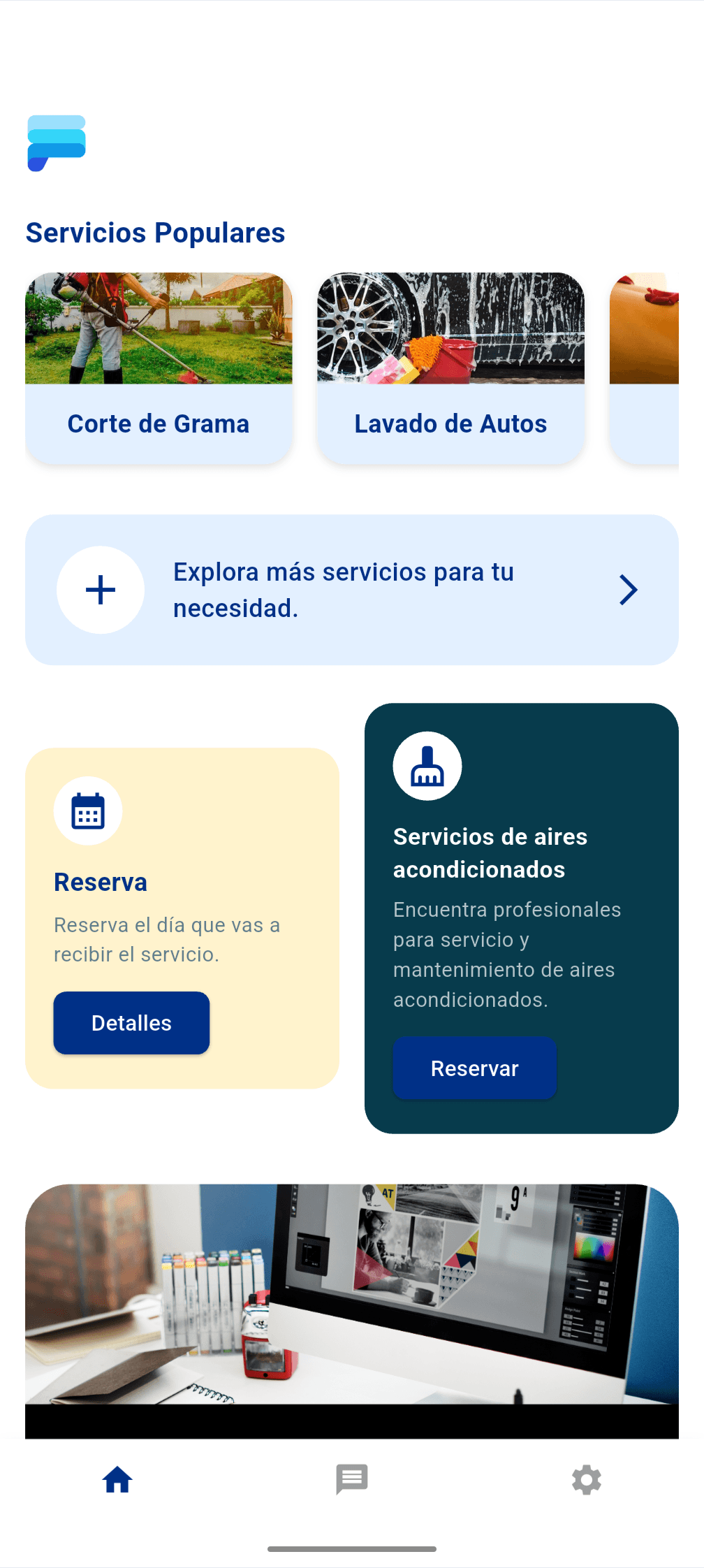 Vista previa de la app